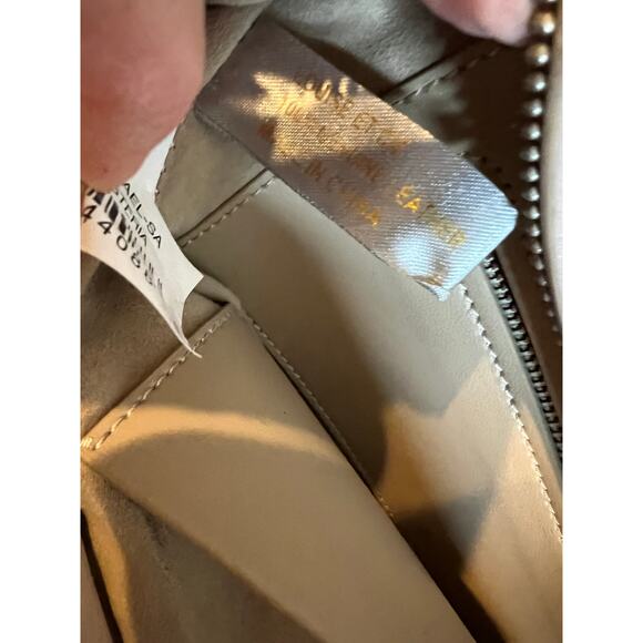 Louise et Cie Neutral Snake Embossed Leather Convertible Satchel Nude - Picture 9 of 9